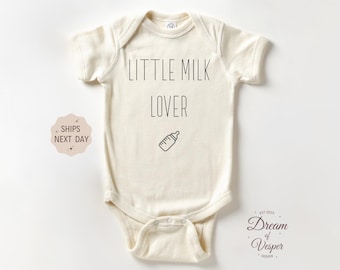 Lıttle Milk Lover Baby Outfit - Baby Gift for Baby Bodysuit - Newborn Baby Outfit - Baby Shower Gift - Funny Baby Bodysuit - Best Gift
