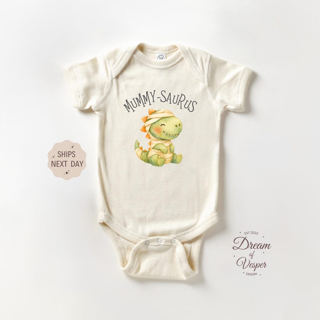 Mummy Saurus Baby Outfit, Cute Dinosaur Bodysuit, Funny Baby Outfit ...
