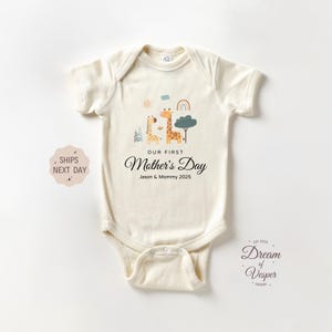 Personalized First Mother&#39;s Day Onesie®, 1st Mother&#39;s Day Baby Bodysuit, Mother&#39;s Day Gift, Custom Mother&#39;s Day Onesie®, Cute Baby Clothes
