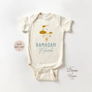 Ramadan Mubarak Onesie®, Ramadan Baby Bodysuit, Religious Baby Onesie®, Muslim Baby Onesie®, Islamic Baby Onesie®, My First Ramadan Gift