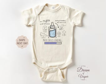 Math Skills Loading Outfit, Periodic Table Baby Bodysuit, Funny Baby Outfit, Math Baby Outfit, Baby Shower Gift, Cute Natural Outfit