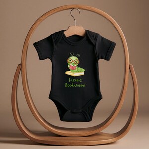 Future Bookworm Outfit, Funny Baby Bodysuit, Literature Baby Outfit, Unisex Baby Clothes, Baby Shower Gift, Book Baby Clothes, Baby Gift Black
