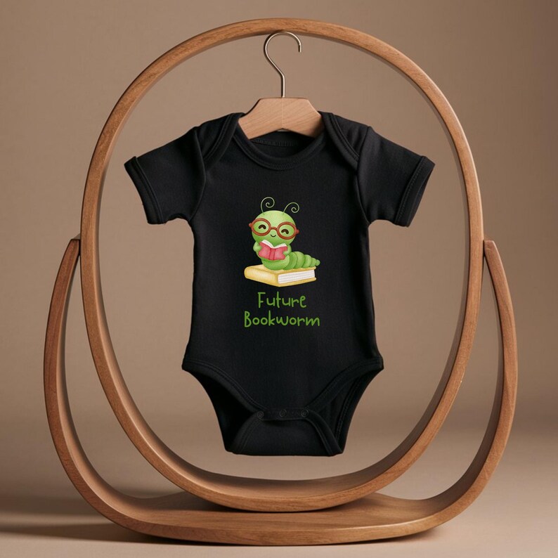 Future Bookworm Outfit, Funny Baby Bodysuit, Literature Baby Outfit, Unisex Baby Clothes, Baby Shower Gift, Book Baby Clothes, Baby Gift Black