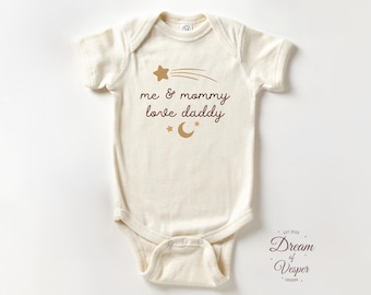 Me And Mommy Love Daddy Baby Outfit, Baby Announcement Bodysuit, First Father's Day gift, New Dad Gift, Our 1st keepsake Baby Outfit