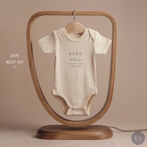 Personalized Announcement Baby Onesie® - Vintage Bodysuit - Natural Coming Soon Onesie® - Best Gift - Newborn Baby Bodysuit