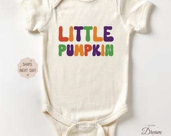 Little Pumpkin Retro Outfit, Retro Halloween Outfit, Baby Bodysuit, Baby Shower Gift, 1st Halloween Baby Outfit, Gender Neutral Outfit