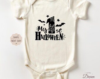 My 1st Halloween Outfit - Halloween Baby Outfit - Little Baby Outfit - Natural Autmn Baby Outfit - Funny Bodysuit - Halloween Baby Gift