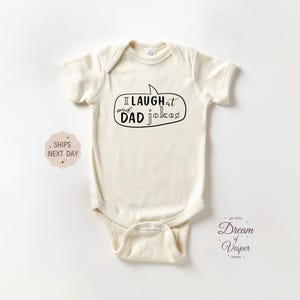 I Laugh at Mad Dad Jokes Baby Onesie®, Funny Dad Baby Onesie®, Hipster Baby Bodysuit, Cute Family Onesie®, Baby Clothes, Gifts for Dad