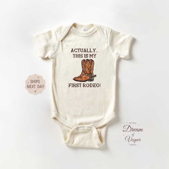 This Is My First Rodeo Baby Outfit, Cowboy Baby Bodysuit, Funny Western Baby Outfit, Baby Shower Gift, Cute Natural Baby Outfit