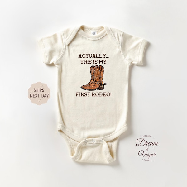 This Is My First Rodeo Baby Outfit, Cowboy Baby Bodysuit, Funny Western Baby Outfit, Baby Shower Gift, Cute Natural Baby Outfit