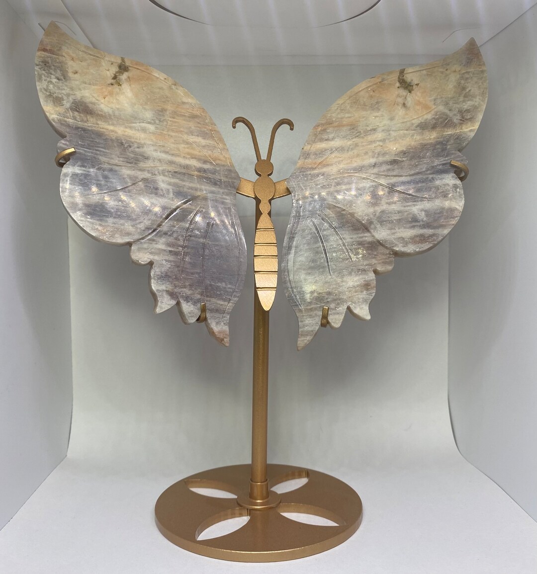 Rainbow Moonstone Butterfly Wings Etsy Australia