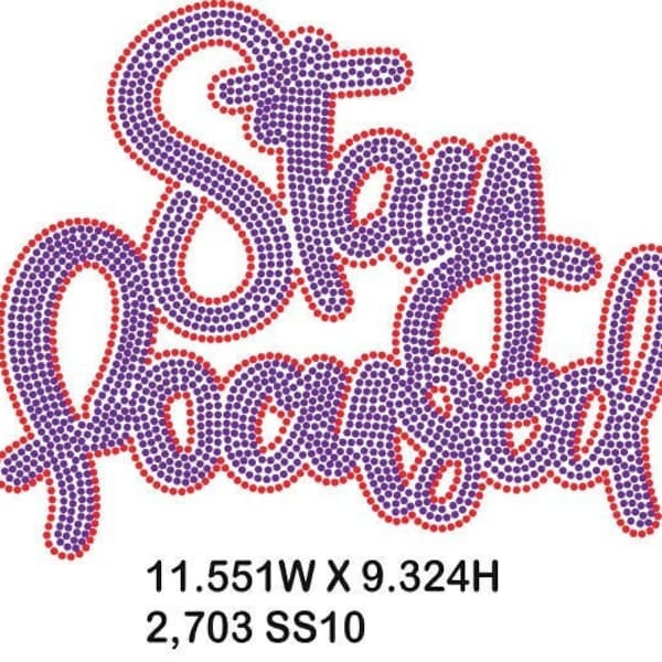 Stay Focused 11.551W X 9.324H SS10 Rhinestones