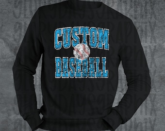 CUSTOM Baseball design, team digital download, vintage spirit wear, custom sublimation, sport, DTF