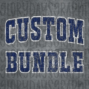 CUSTOM BUNDLE design- comes with 6 sports-team digital download, vintage spirit wear, custom sublimation, sport, DTF