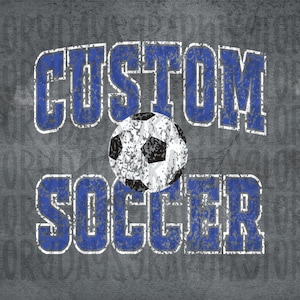 CUSTOM Soccer design, team digital download, vintage spirit wear, custom sublimation, sport, DTF