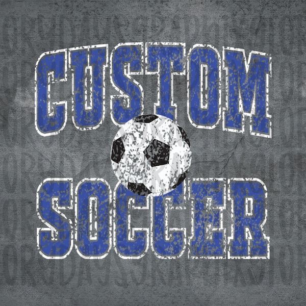 CUSTOM Soccer design, team digital download, vintage spirit wear, custom sublimation, sport, DTF