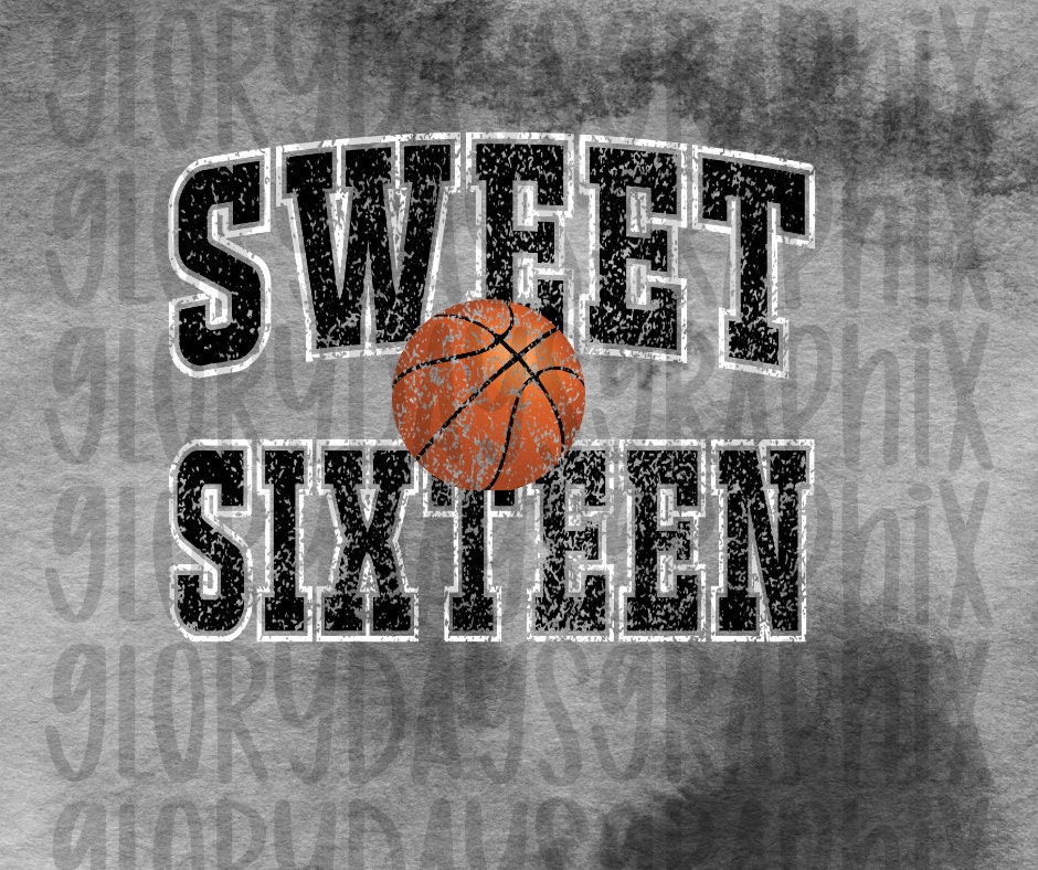 Sweet Sixteen Basketball Design, Team Digital Download, Vintage Spirit