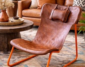 Cognacfarbener Sling Chair