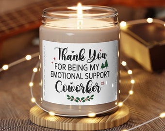 Coworker Holiday Candle, Best Friends Gift Candle, Work Friends Funny Gift, Humorous Saying Candle Coworker Friendship Soy Christmas Candle