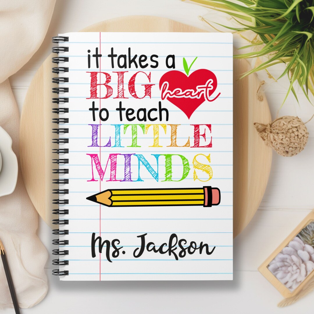 Personalized Teacher Notebook Gift Ideas Custom Name, Trendy Teacher ...