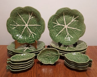 Bordallo Pinheiro Green Cabbage Plates