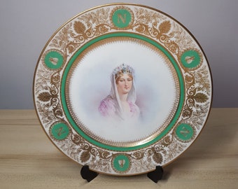 M. Imp le de Sevres Napoleonic Plate with Reine Hortense c. 1804-1809