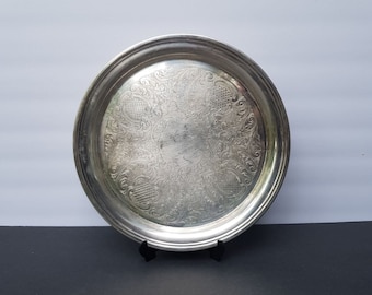 Sheridan Silverplated Round Serving Tray