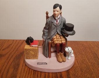 Norman Rockwell Self-Portrait Danbury Mint Porcelain Figurine 1980