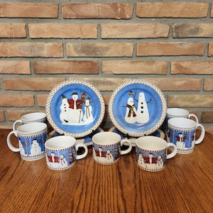 Sakura Snowman by Debbie Mumm Division of Oneida 1998 Dinnerware Set