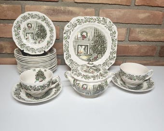 Johnson Brothers Merry Christmas Ironstone England Dinnerware