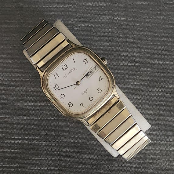 Helbros Quartz Men's Wrist Watch Day Date Y143A Working