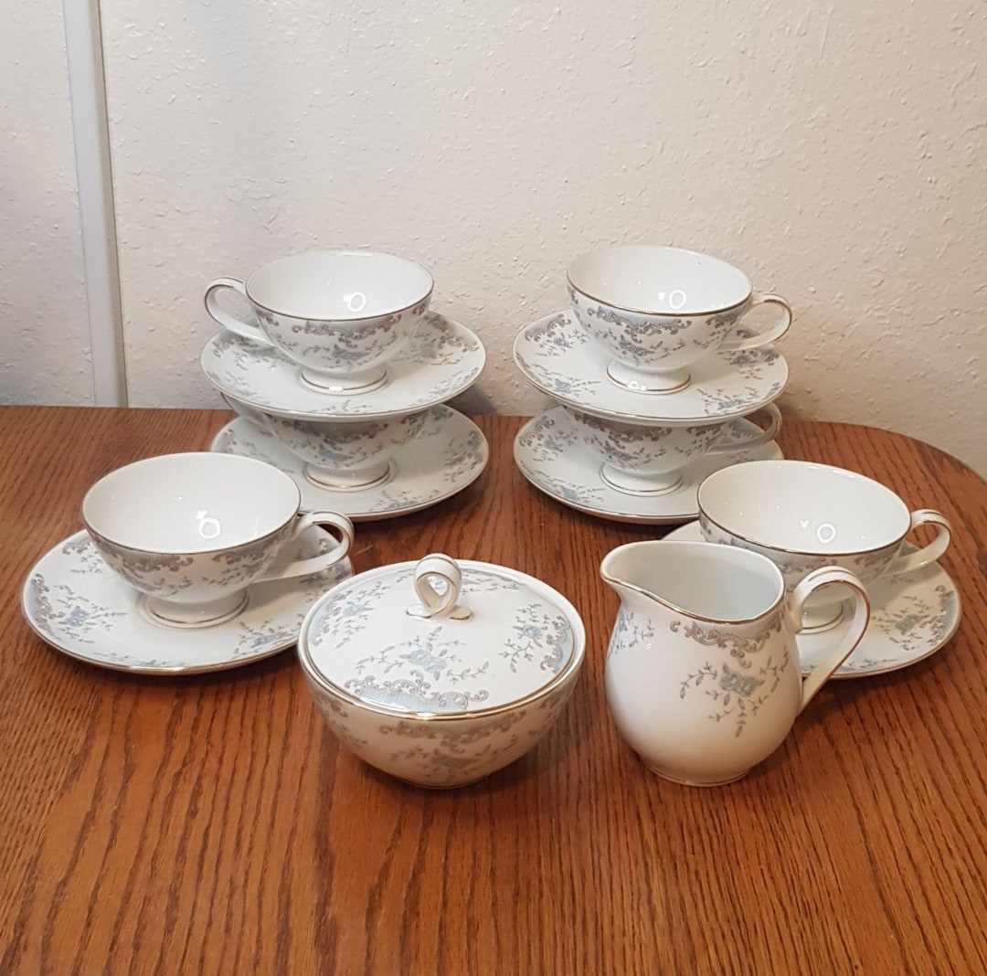 Imperial China Seville 5303 by W Dalton Japan Vintage Tea Set Set of 14