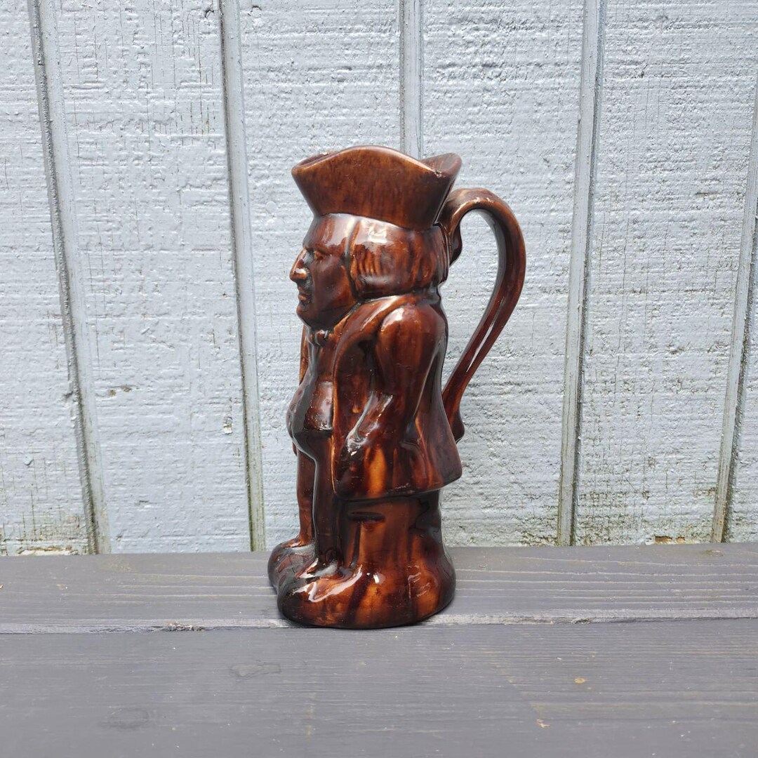 Vintage Rockingham Toby Brown Glaze Jug - Etsy