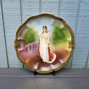 PM Bavaria Queen Louise Of Prussia Porcelain Plate circa 1900