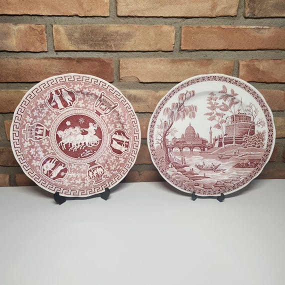 Spode Archive Collection Rome and Greek Pink Plate - Etsy