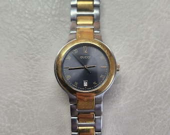 Gucci 8900M Two-Tone Date Men's Quartz Watch Working