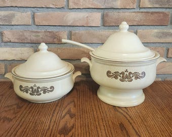 Pfaltzgraff Village Large Soup Tureen and Quart Casserole USA