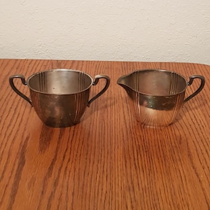 ISC International Silver Company Silverplate Sugar and Creamer 2460