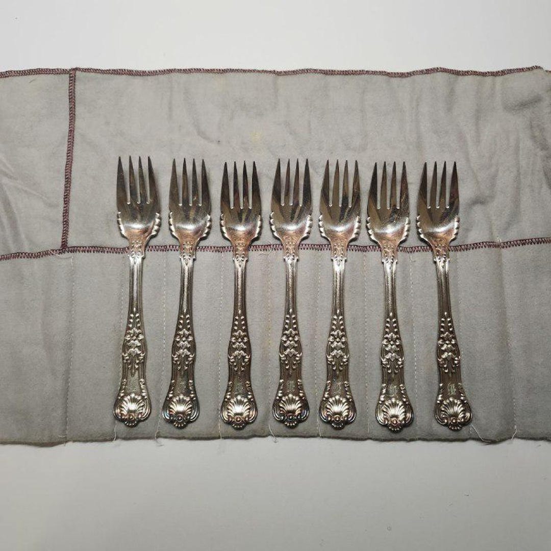 タ*シ様 Tiffany & Co. English King フォーク バング Tiffany & Co. E.P. Silverplate English King Monogrammed Forks Set