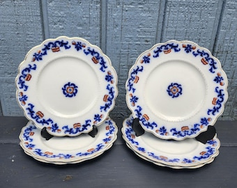 Antique W.H. Grindley Countess Flow Blue Plate