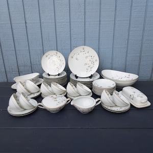 Noritake China 5524 Andrea Japan Vintage Set of 51 Pieces