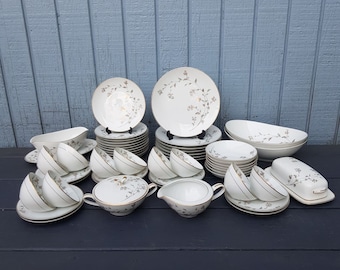 Noritake China 5524 Andrea Japan Vintage Set of 51 Pieces - Etsy