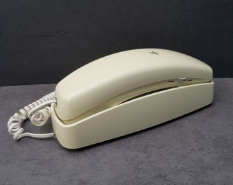 Vintage ITT Telephone Touch-tone Button Phone Dark Beige and Gray Bell ...