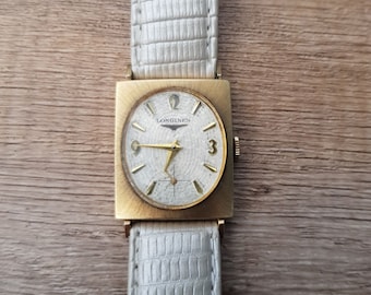 Longines schweiziskt damarmbandsur med 17 juveler, 10 karat guldfyllt, 1963
