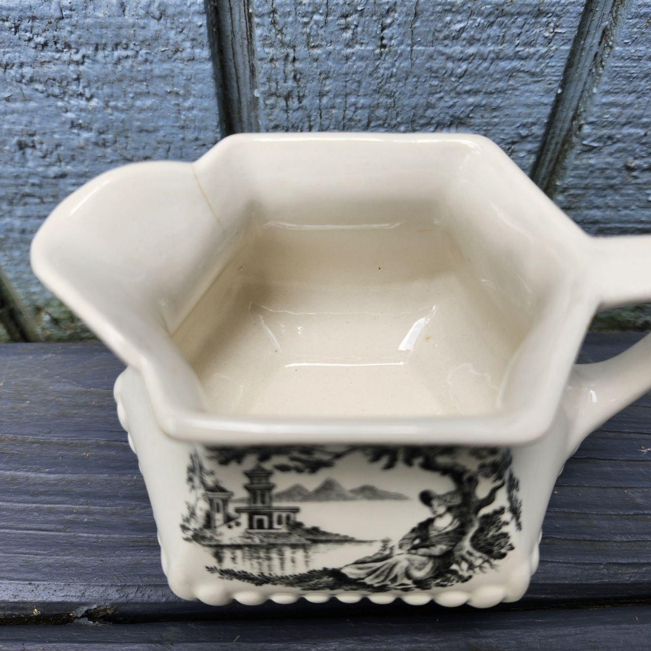 Wm Adams & Sons England Minuet Black Real English Ironstone