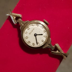 Bulova Swiss Ladies Wrist Watch 17 Jewels 10K Rolled Gold Plate 1959