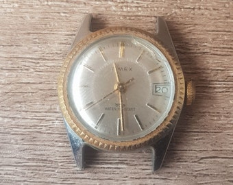 Timex Ladies Mechanical Vintage Watch with Date Indicator