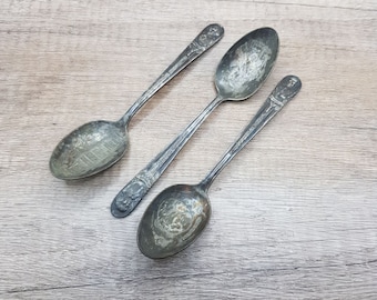 WM Rogers Collectible Souvenir President Spoon Set of 3