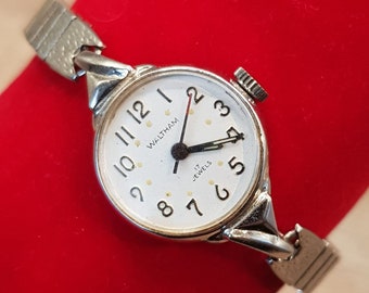Waltham Vintage mechanisch damespolshorloge 17 juwelen, werkend