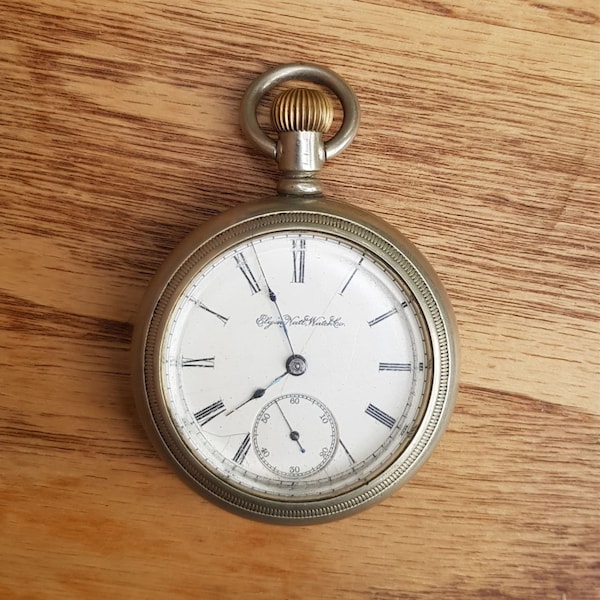 Elgin National Watch Co Pocket Watch 18s Model 5, 11J, ca 1889 in Philadelphia Watch Case Silverode